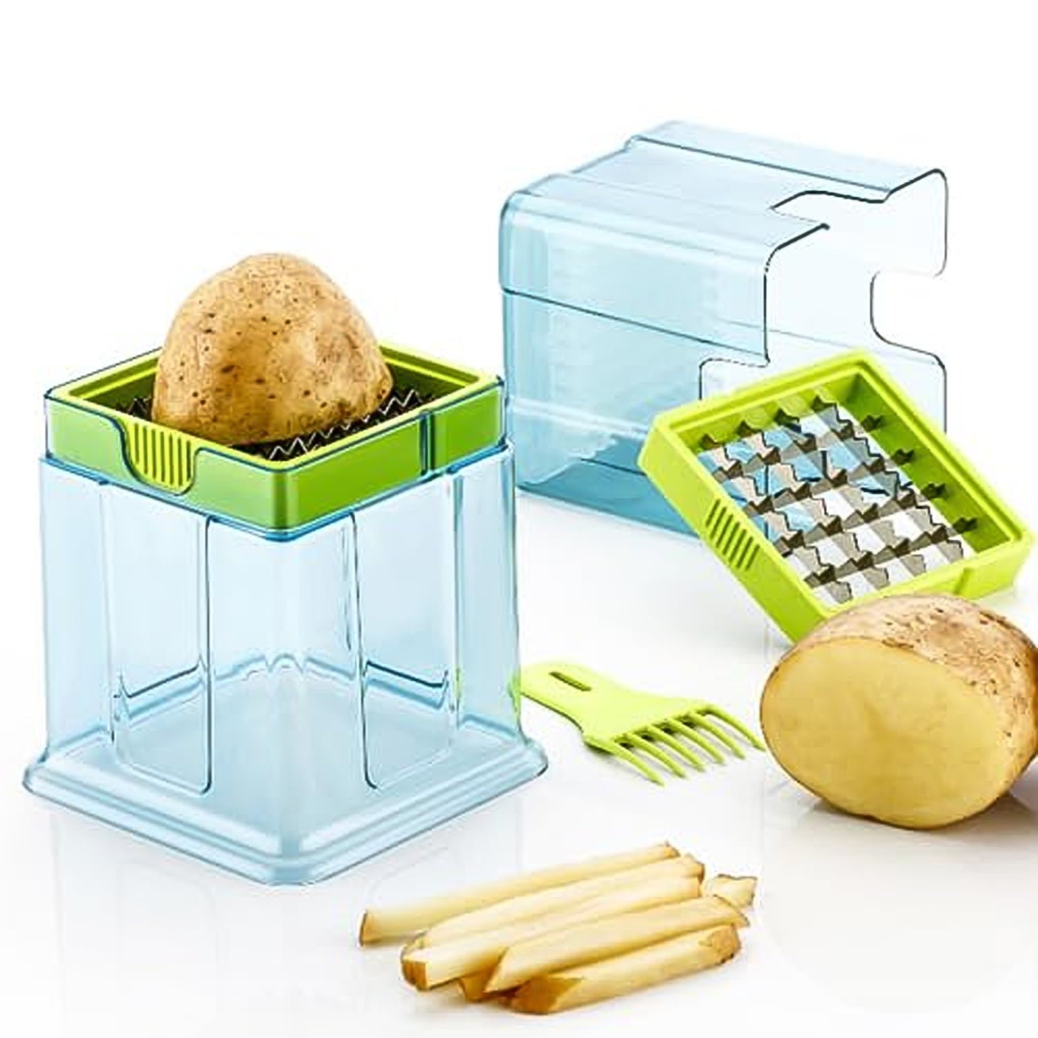 Potato Chipper & Slicer – Dual Blade French Fries Maker | Quickslice