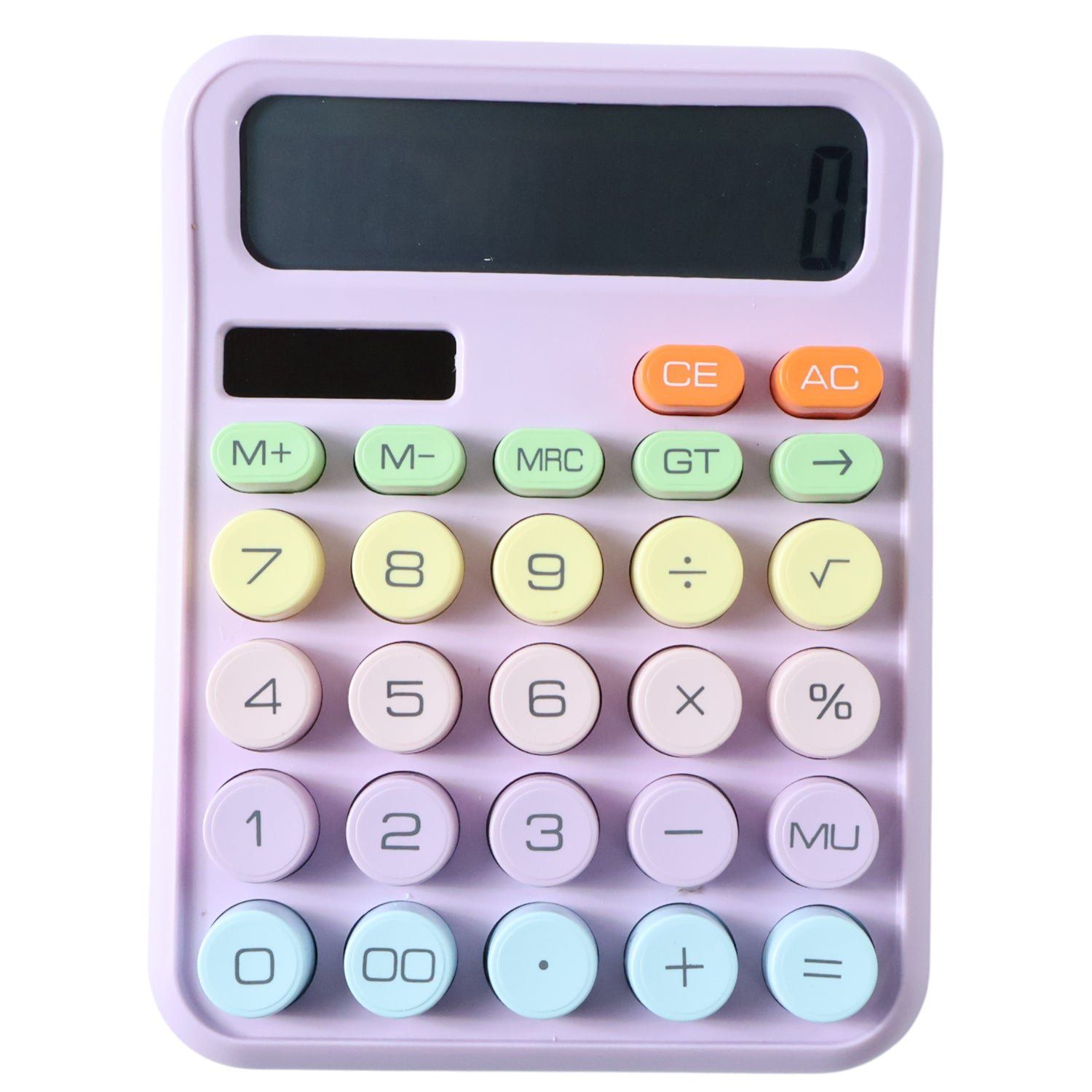 Desktop Calculator – Large Display & Soft Multicolor Keys