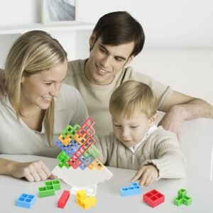 Tower Balance Game – 16 Pcs Skill Builder | Boardoria