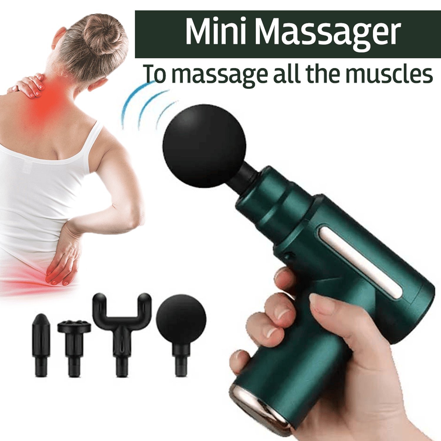Deep Tissue Massager – Cordless for Muscle Pain Relief | VelvaBloom