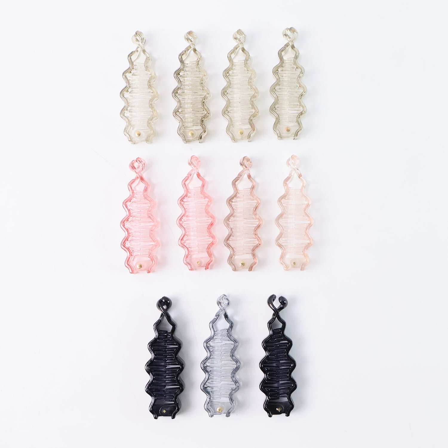 Hair Claw Clips – Strong, Non-Slip Plastic Clips (12 Pc, Mix Color)