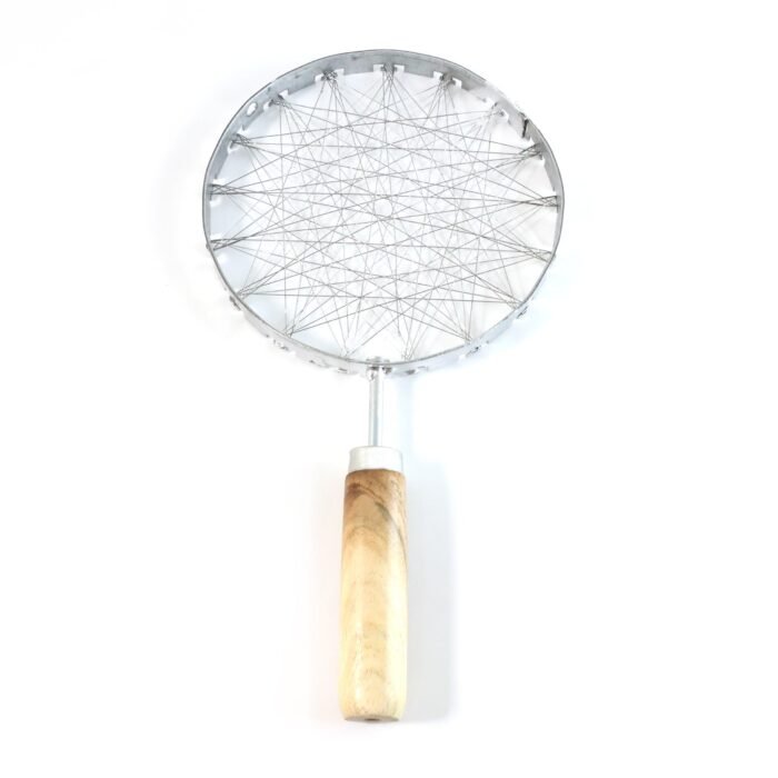 Stainless Steel Wire Skimmer – Heat-Resistant Wooden Handle