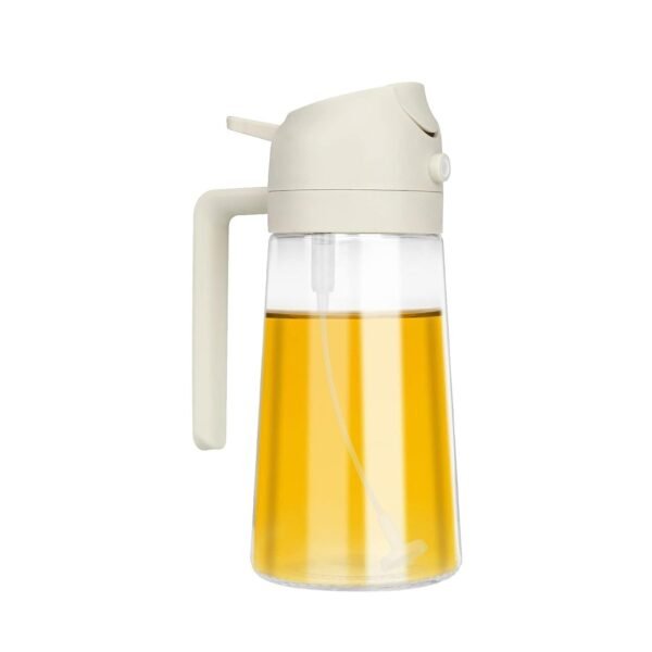 Glass Oil Dispenser Bottle – 2-in-1 Pour & Spray, 500 ml