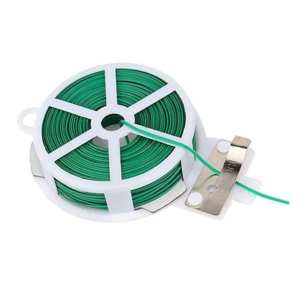 Reusable Green Twist Tie Roll – Flexible Multipurpose Wire with Cutter