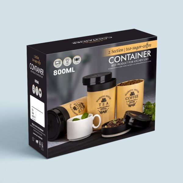 Airtight Food Containers – 3 Pc Tea Coffee Sugar Set | Tidy Table