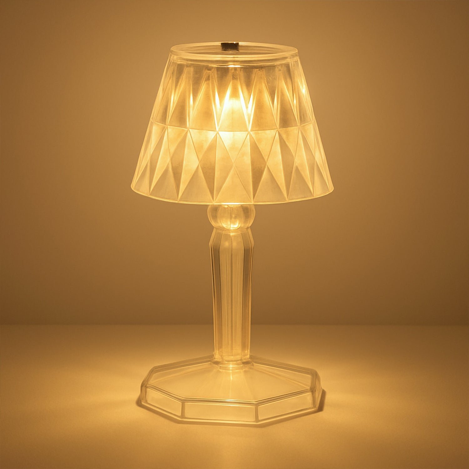 Crystal Table Lamp – Transparent Mini LED Reflection Light | Styleva