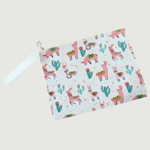 Printed Zipper Pouch – Compact Multipurpose Organizer with Wrist Strap
