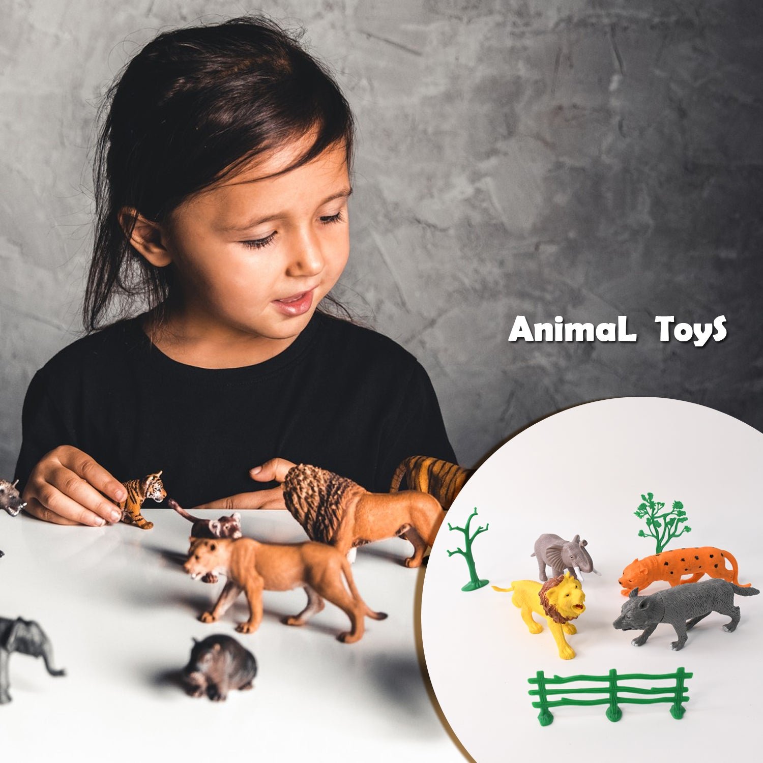 Wild Animal Toy Set for Kids – Educational Safari Play Pack