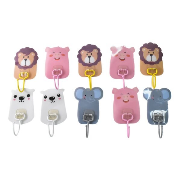 Wall Mounted Cartoon Hooks – Self-Adhesive, Kid-Friendly Design