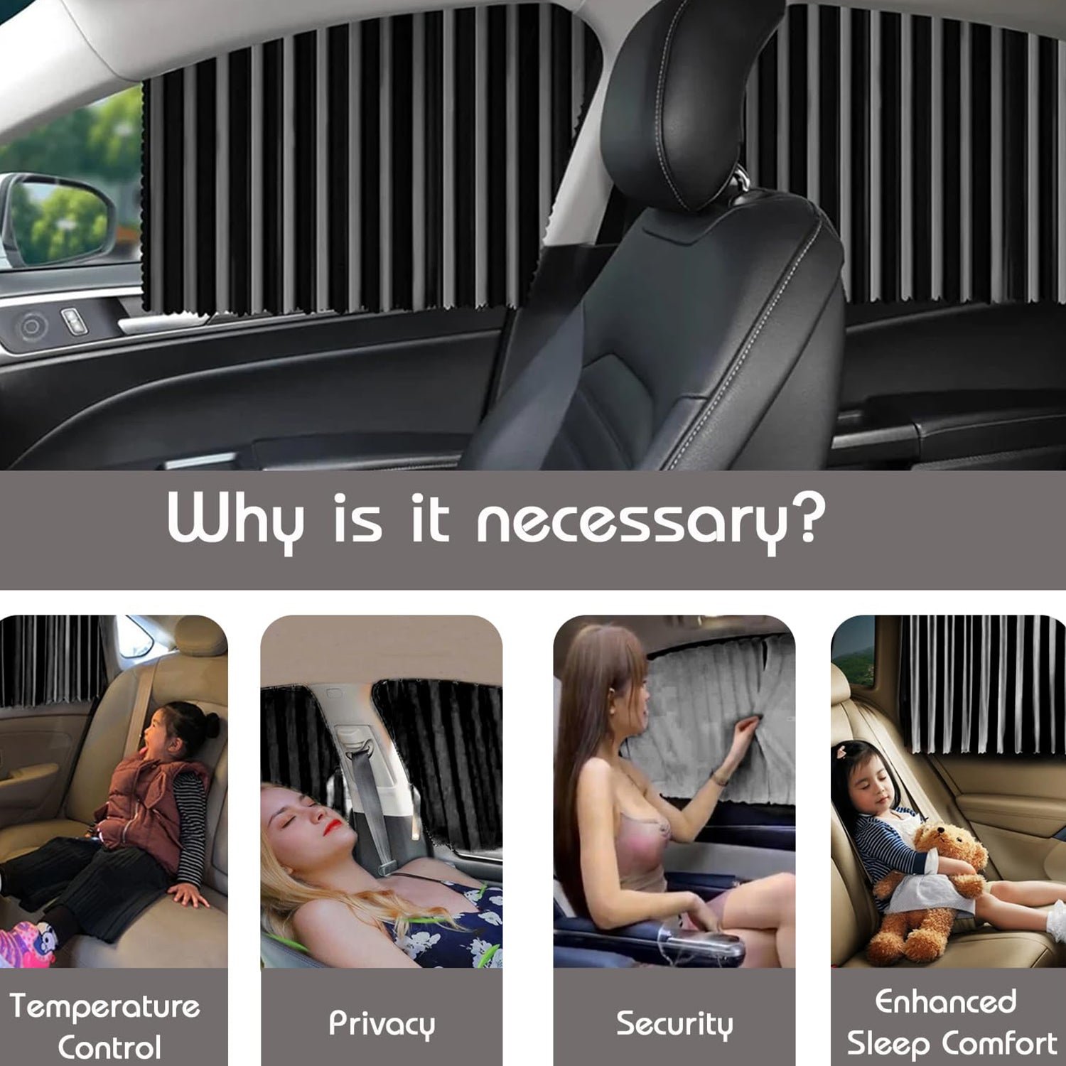 Car Window Sunshade – 4 Pcs Magnetic Set for UV & Privacy | Velvet Wheels
