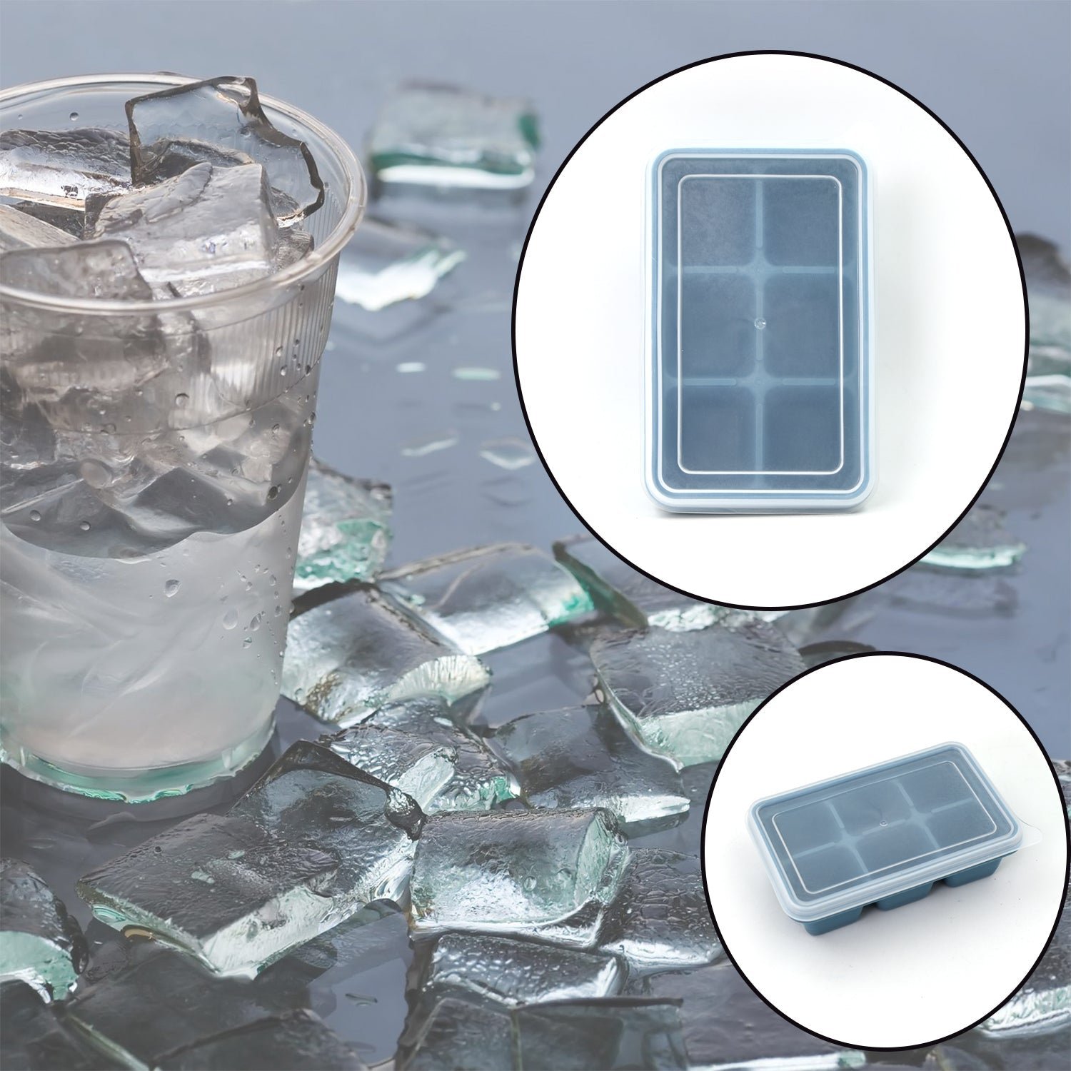 Silicone Ice Tray – Flexible 6-Grid Ice Maker for Home |