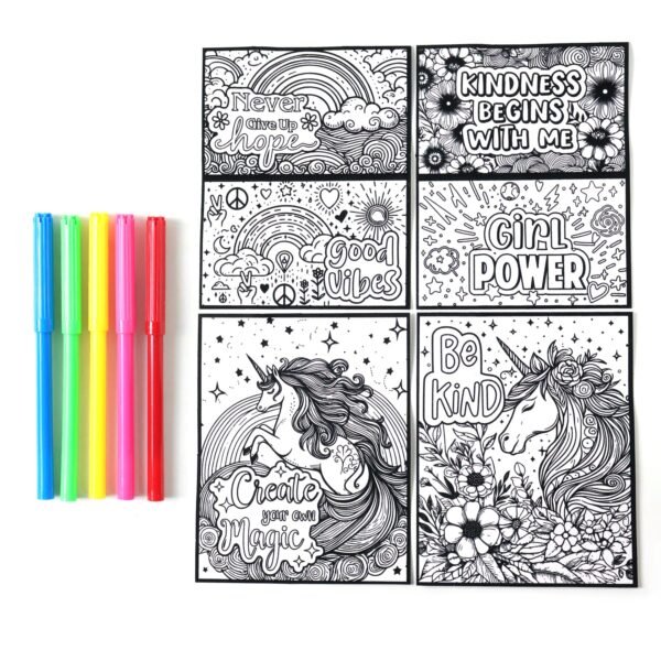 Kids Colouring & Activity Poster Set – 11 Inspiring Art Sheets