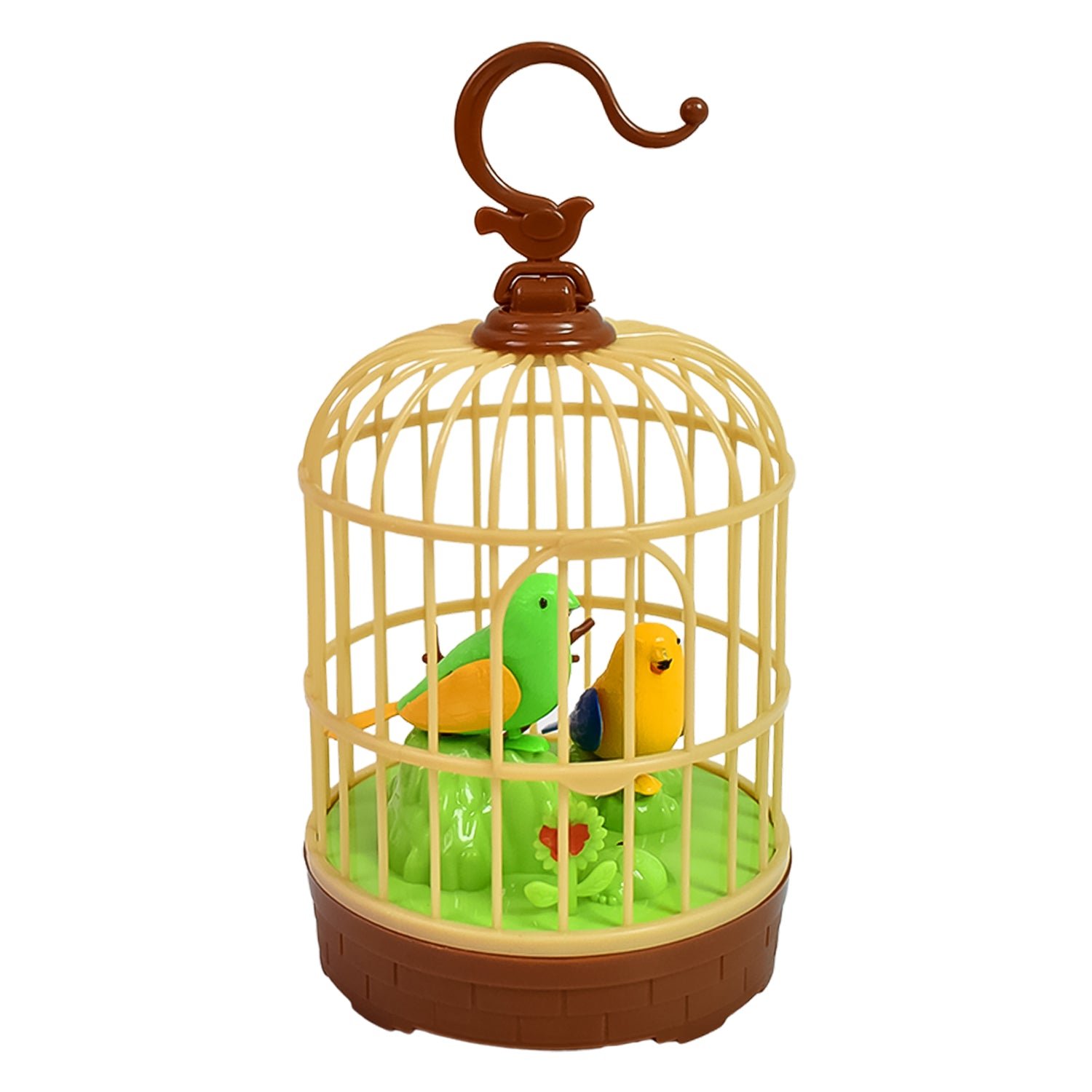 Chirping Bird Toy – Sound-Activated Hanging Cage with LED & Music | Spark Tots