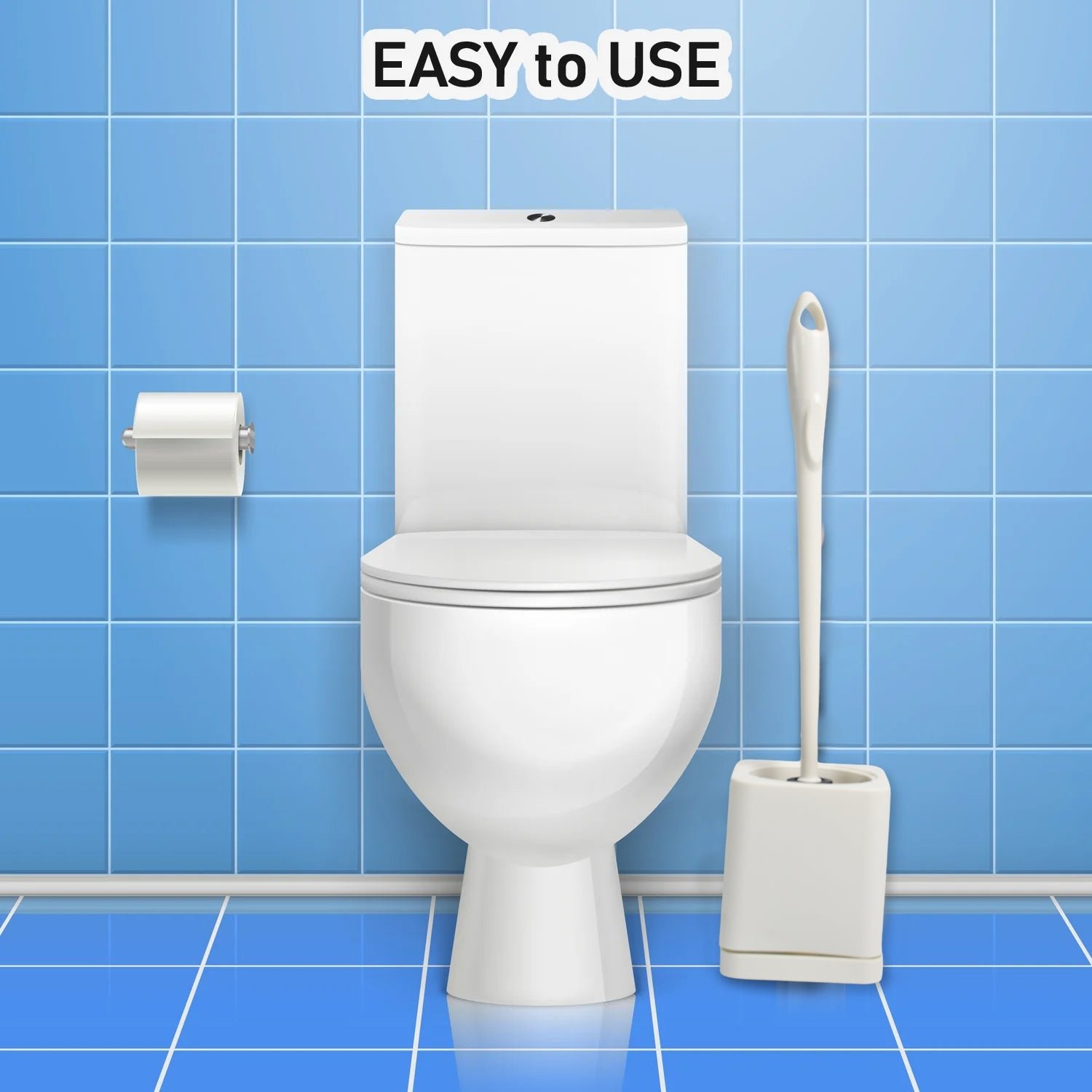 Toilet Brush Set – Long Handle & Holder for Bathroom Cleaning |