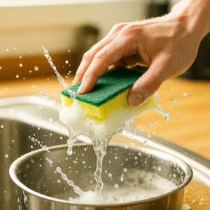 Scrub Sponge – 2-in-1 Cleaning Pad for Kitchen & Bathroom | Bathora