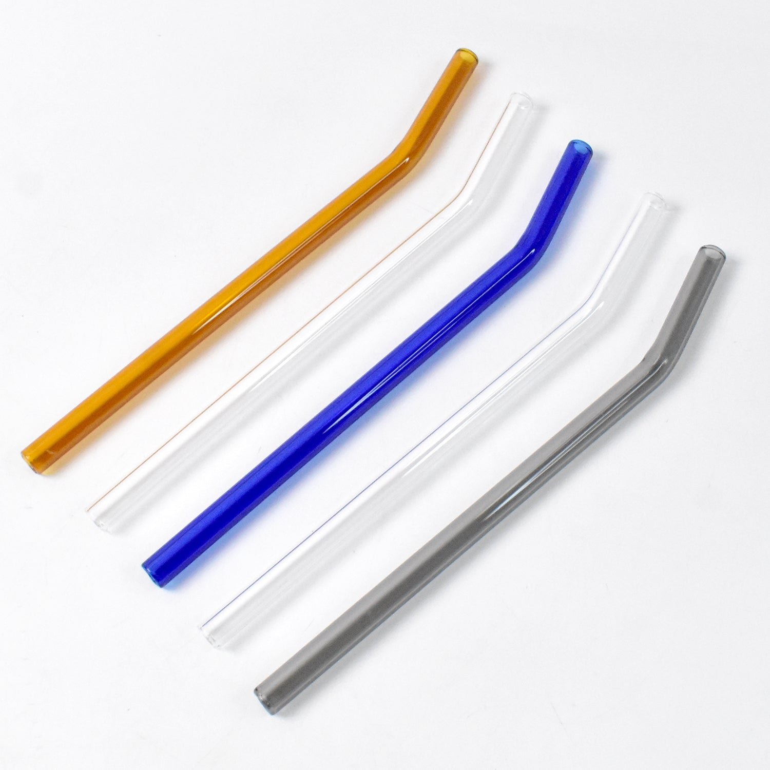 Glass Drinking Straws – Reusable Clear Eco-Friendly Set of 5