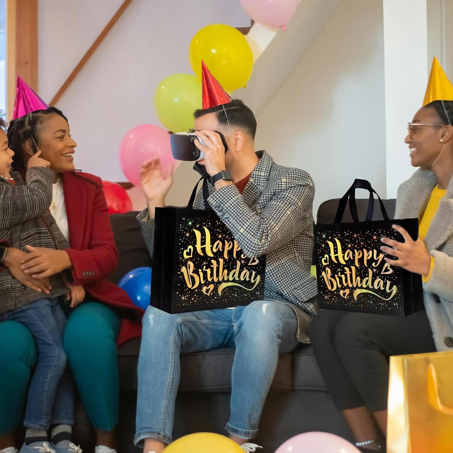 05_b4554779-f0ab-42c1-b697-cc28e09d2fa7 Birthday Gift Bag with Gold Stars – Reusable Black Tote