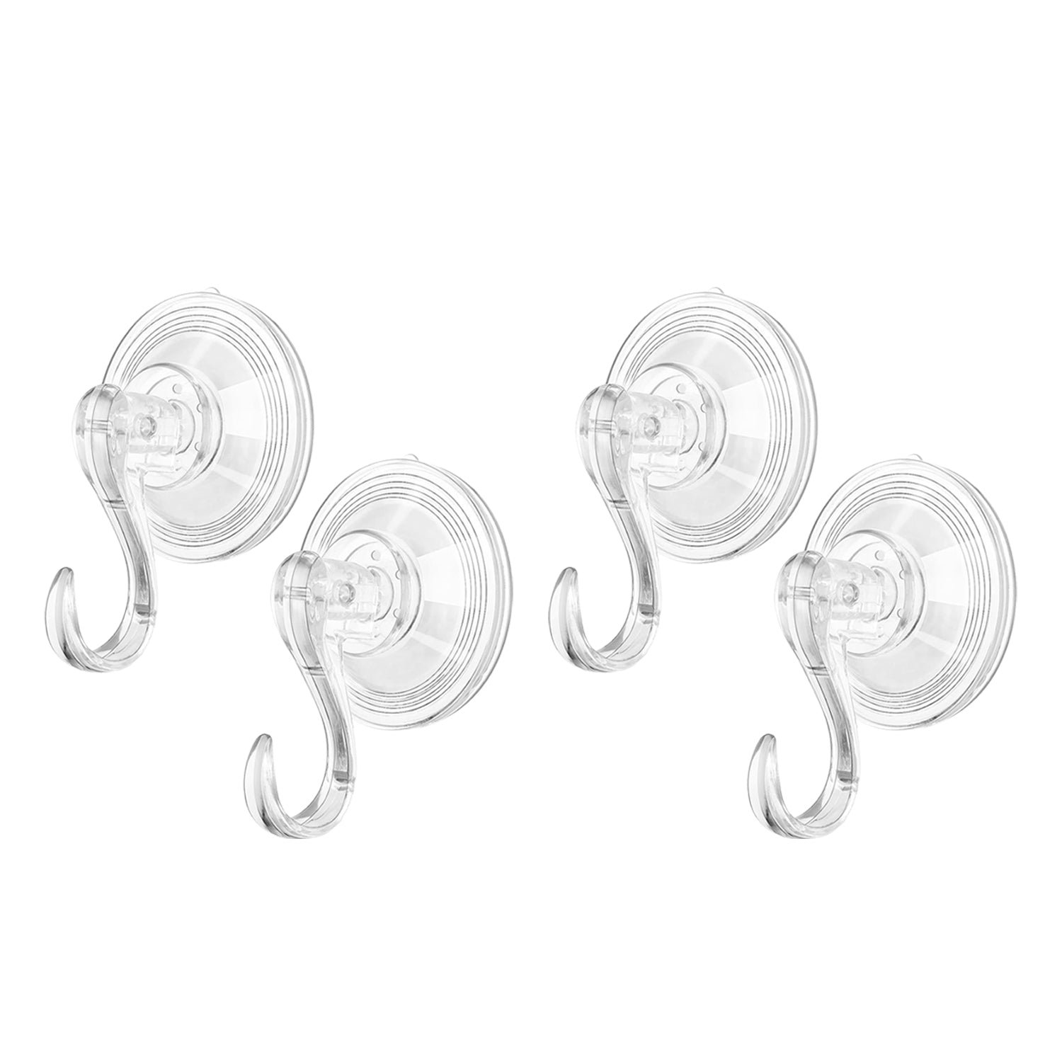 Plastic Suction Cup Hooks – Strong Hold & Reusable 4-Pc Set