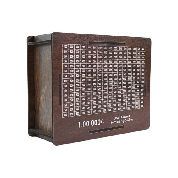Wooden Piggy Bank Money Box – Motivational Savings Box for Kids