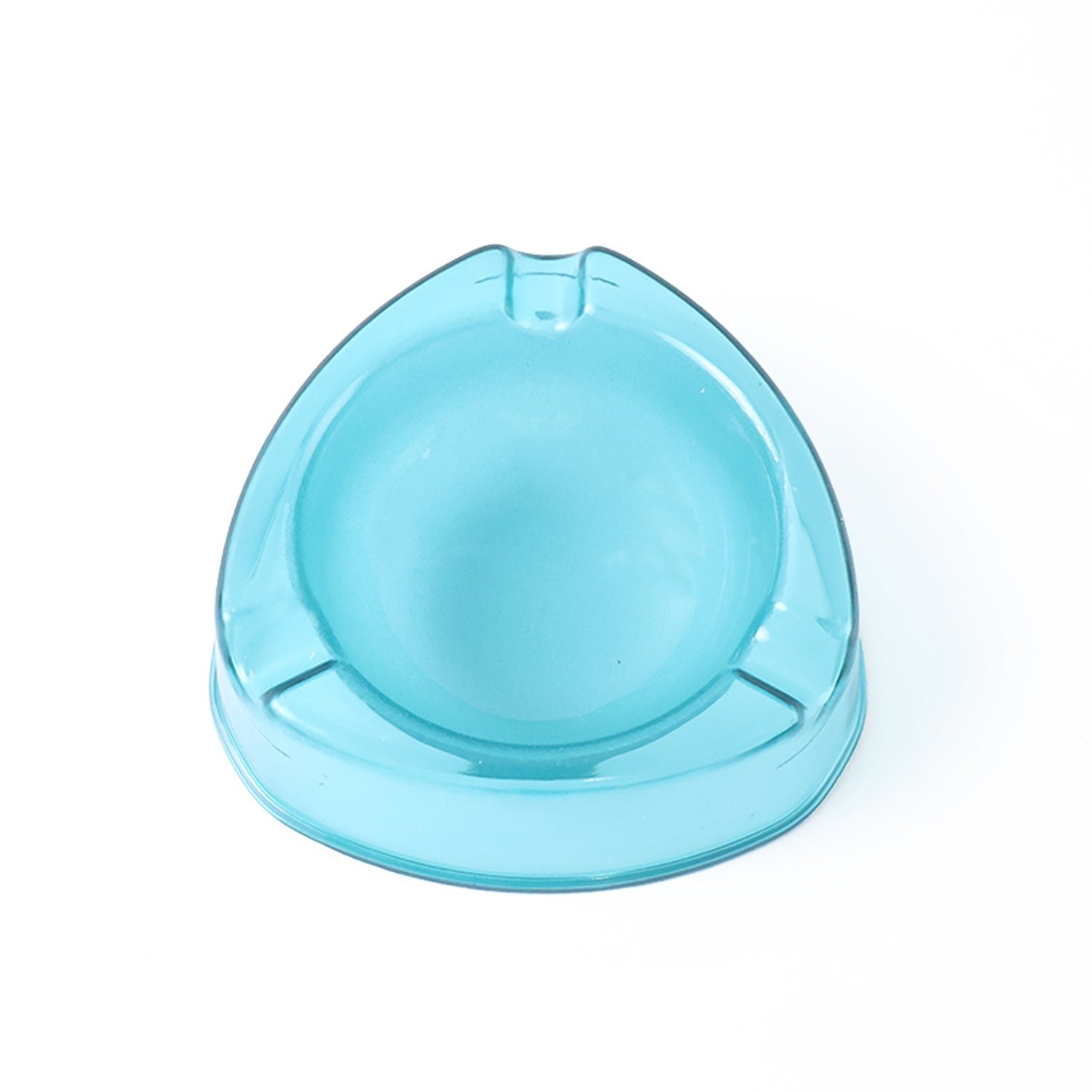 Transparent Plastic Ashtray – Heavy-Duty with Triple Rest Slots