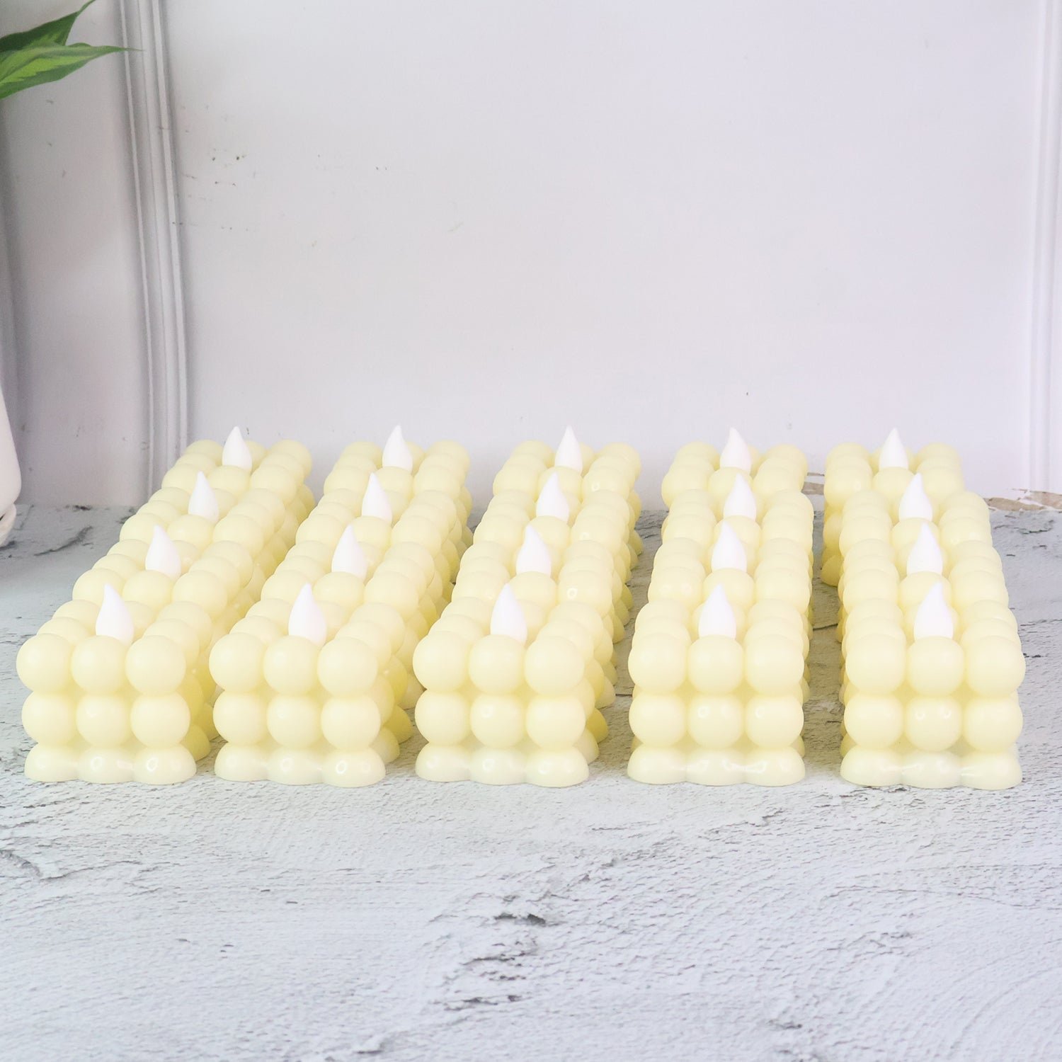 LED Flameless Cube Candles – Set of 24 Decorative Lights