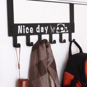 Over Door Hook Rack – 6 Heavy-Duty Carbon Steel | Indo Glow