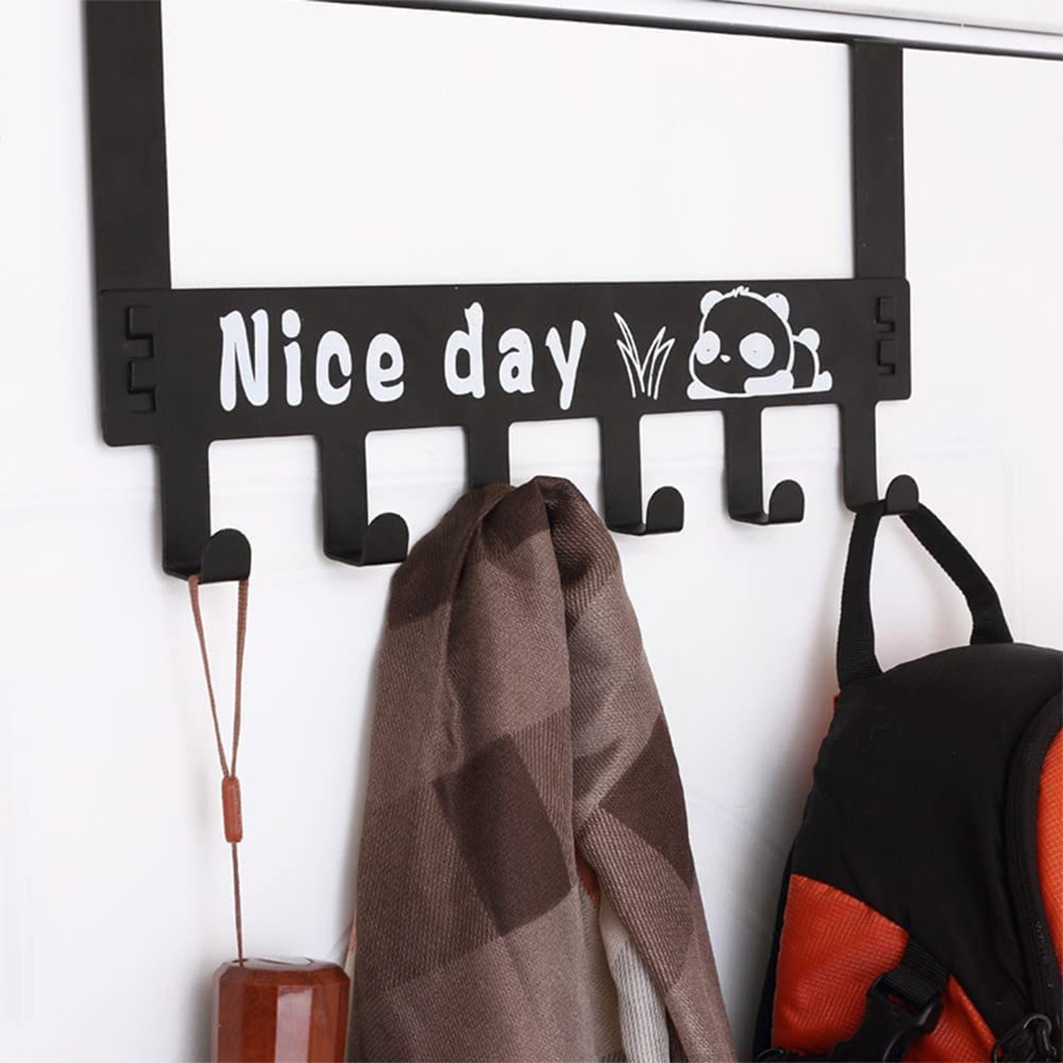 Over Door Hook Rack – 6 Heavy-Duty Carbon Steel | Indo Glow