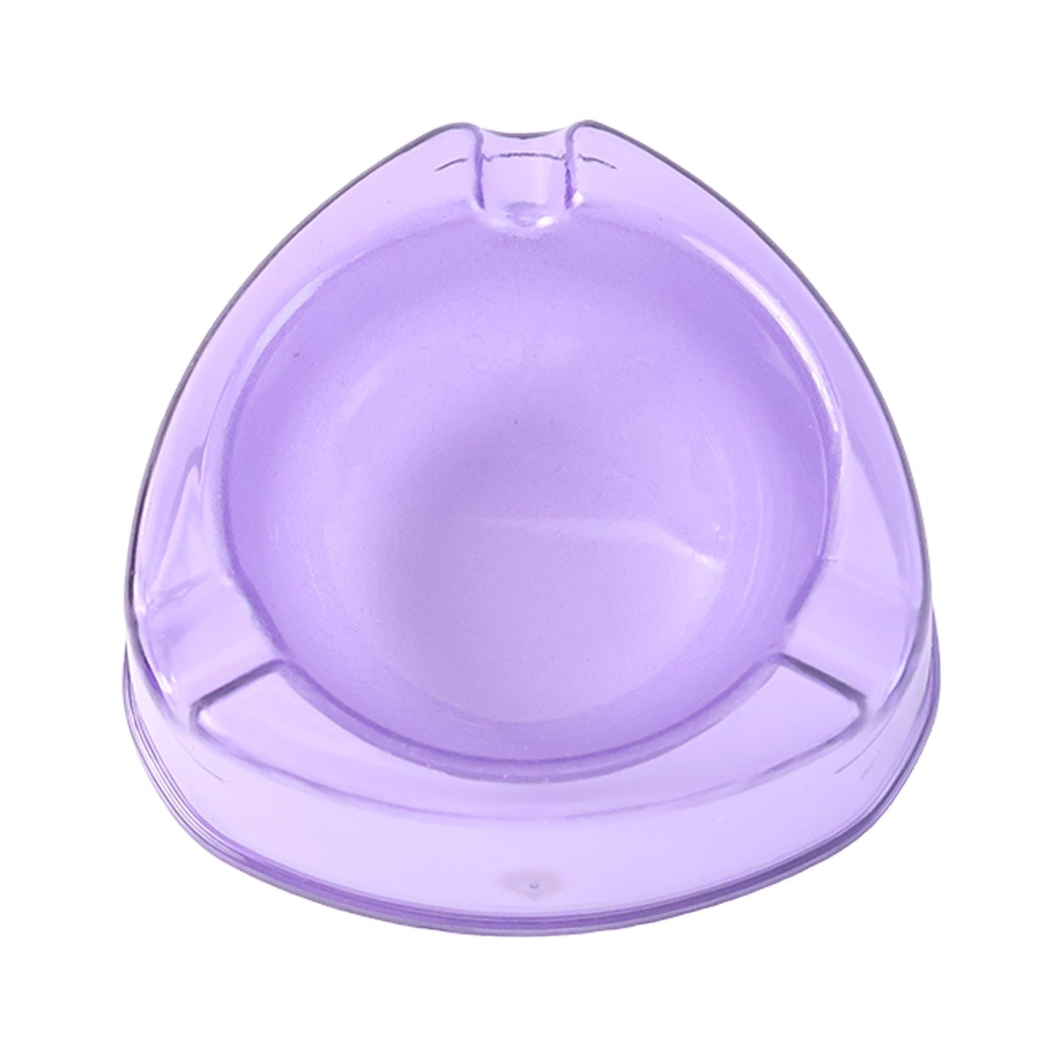 Transparent Purple Plastic Ashtray – Durable Heat-Resistant Design