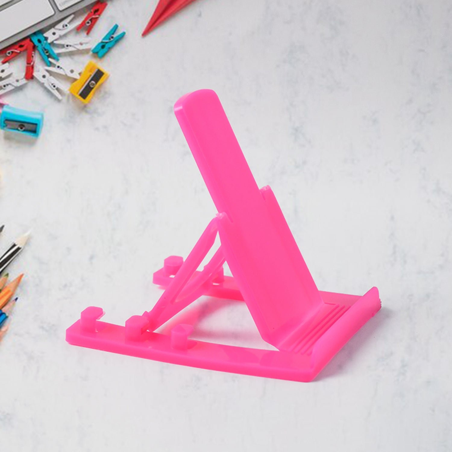 Adjustable Plastic Mobile Phone Stand – Foldable & Portable Holder