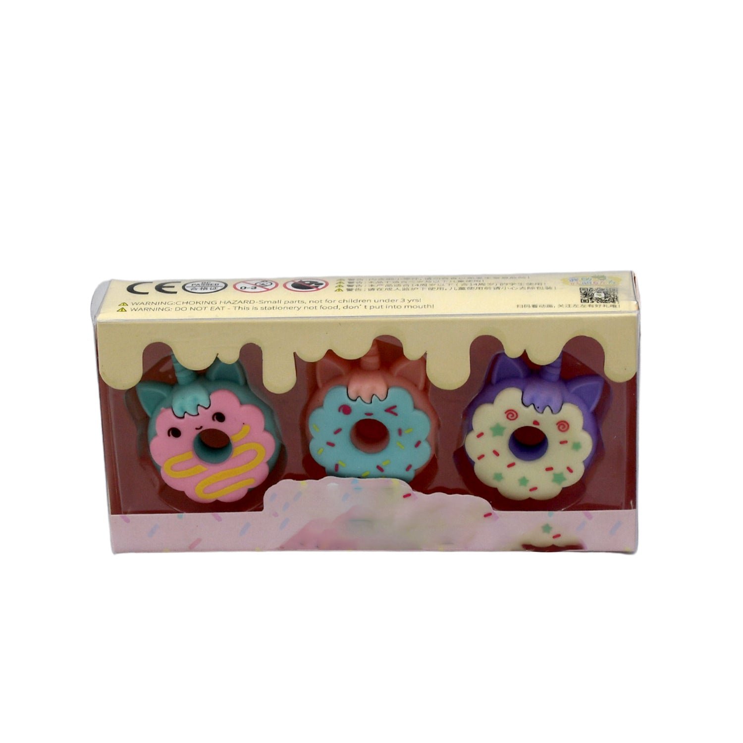 Donut Erasers – Non-Toxic 3pc Set for Kids | JubileeJoy