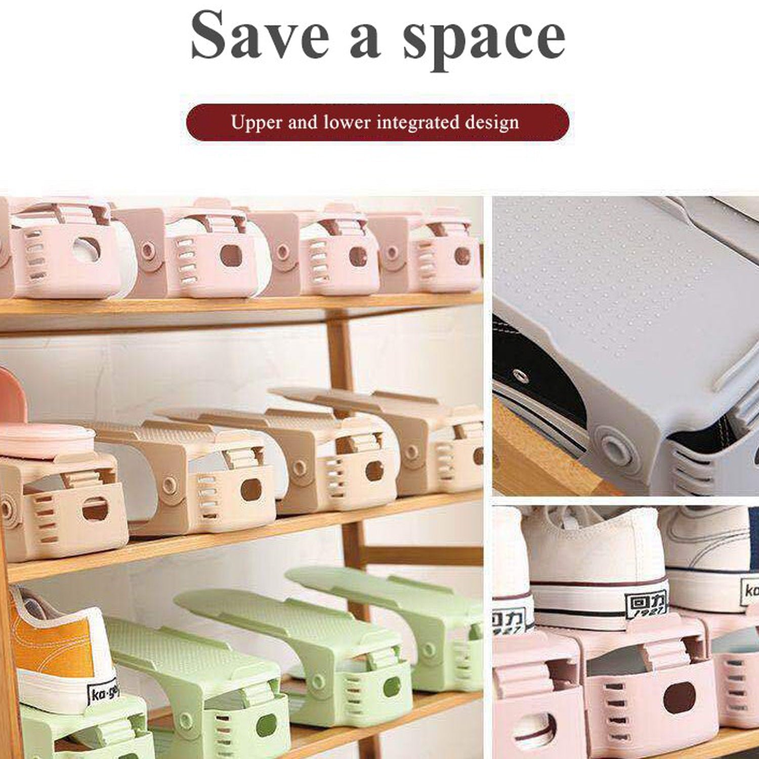 Adjustable Shoe Organizer – Folding Space Saver | Velvet Organizers