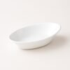 Marin Oval Serving Bowl – Deep, Elegant White Plastic Bowl