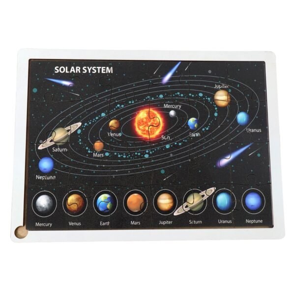 Solar System Puzzle for Kids – Educational Wooden Space Toy