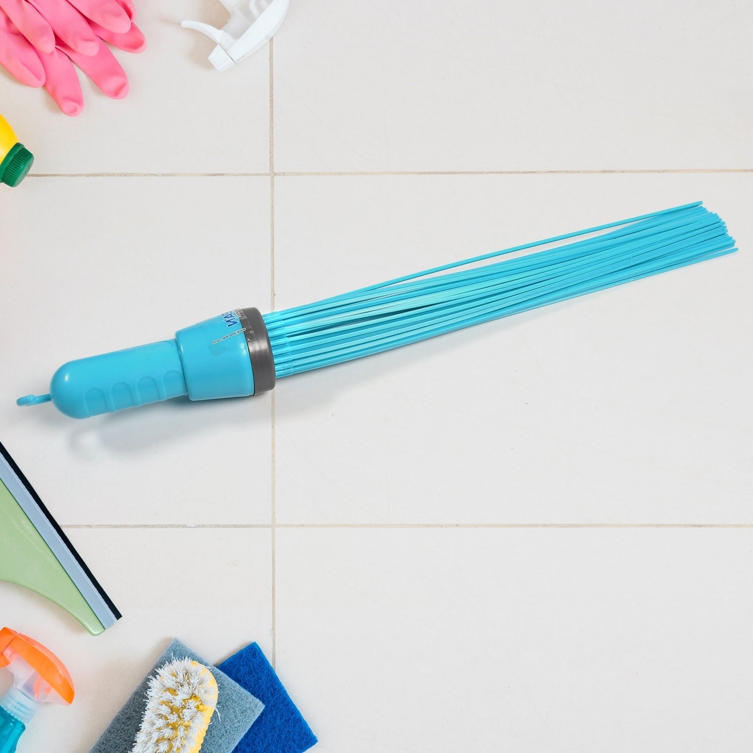 Plastic Stick Broom – 44 Flexible Bristles for Floors | Pro Clean