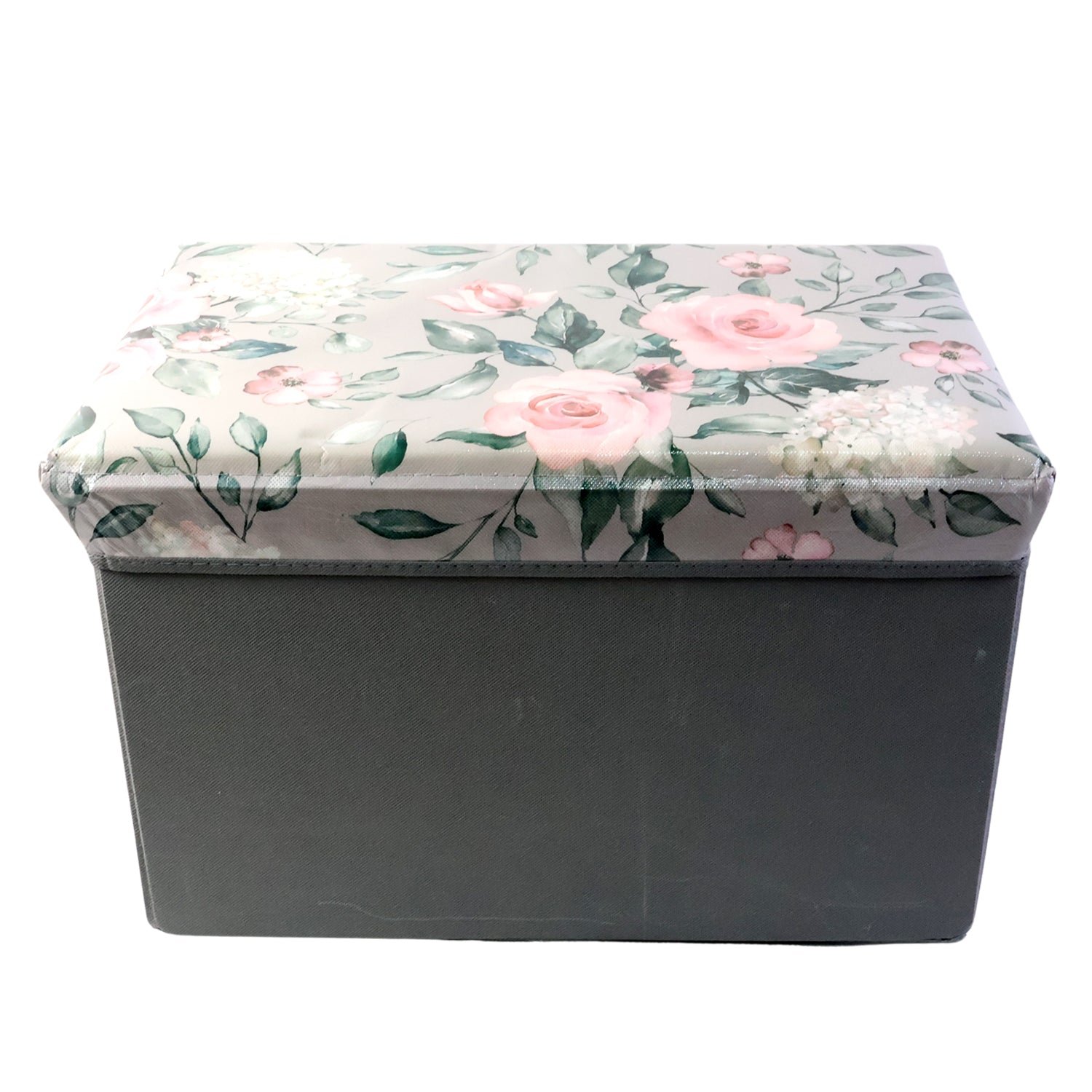 Foldable Storage Box with Floral Lid – Durable & Spacious Organizer