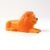 Lion Car Dashboard Toy – Majestic Orange-Gold Ornament with Adhesive Base