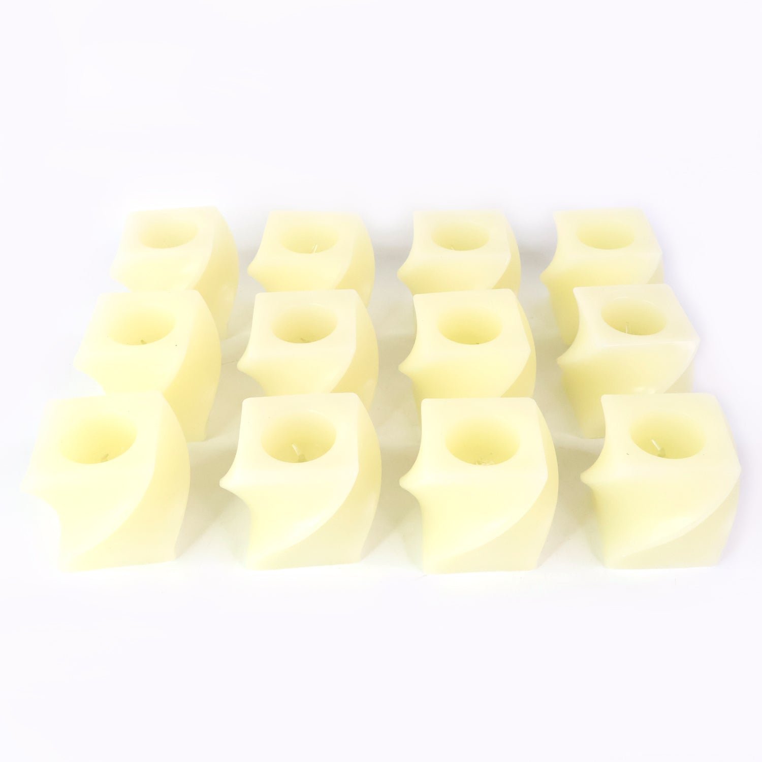 LED Flameless Decorative Candle Set – 12 Square Tealight Lamps
