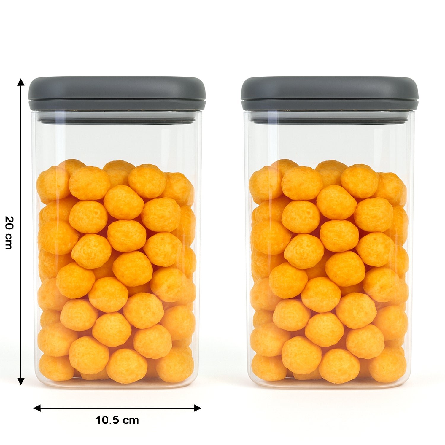 Airtight Kitchen Storage Containers – 2 Pc Set, 1500 ml Each
