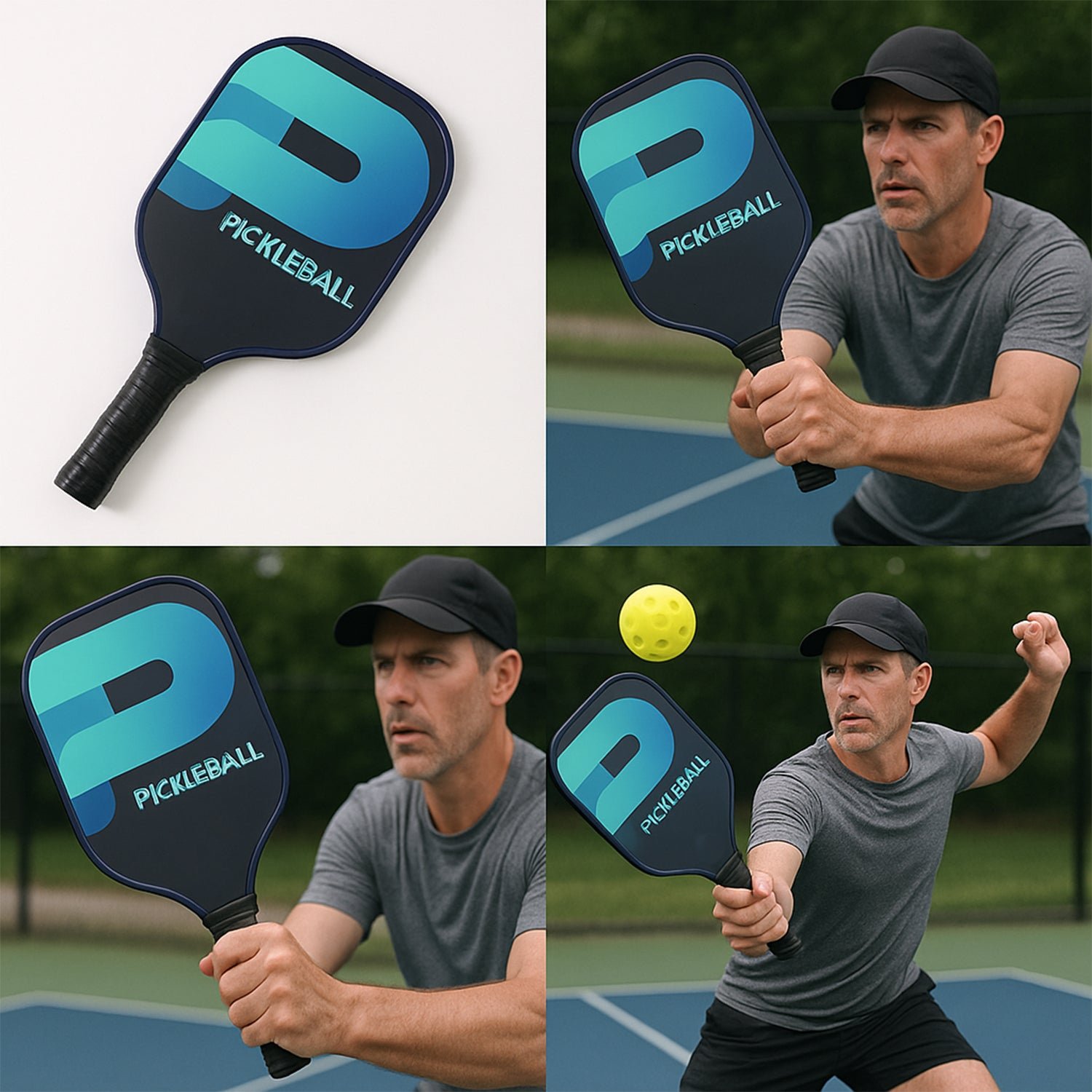 Fiberglass Pickleball Paddle – Cushioned Grip for Superior Control