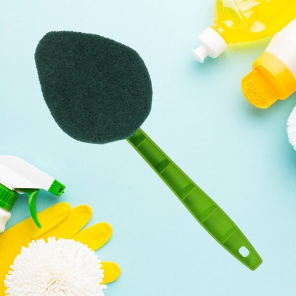 Long Handle Scrubber – Triangular Sponge Pad for Deep Cleaning | Pro Clean