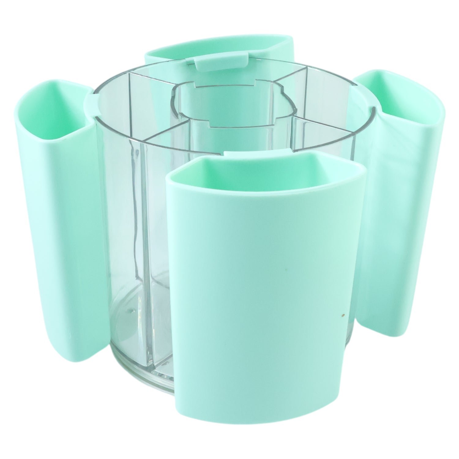 Rotating Pen Holder – 5 Compartment Desk Organizer Stand