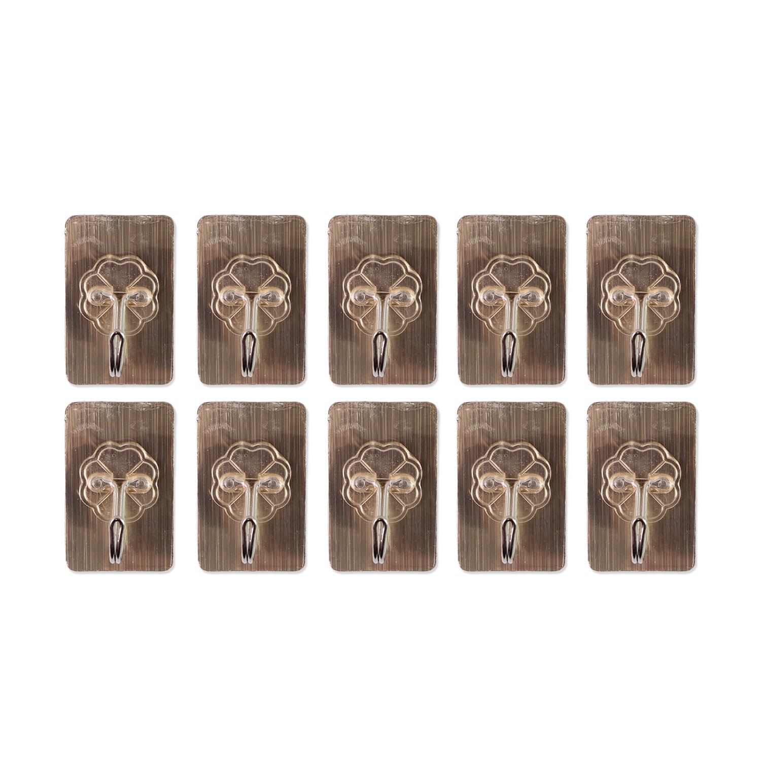 Adhesive Wall Hook – Waterproof Transparent 10-Piece Set
