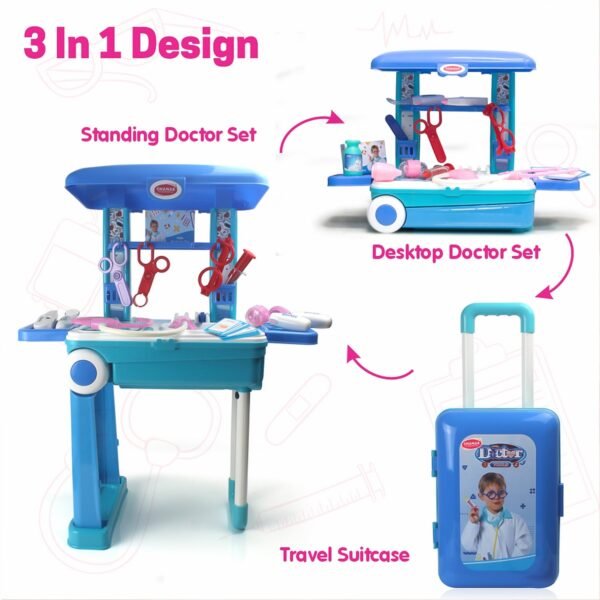 Kids Doctor Set with Trolley & LED Light Instruments | Aditi