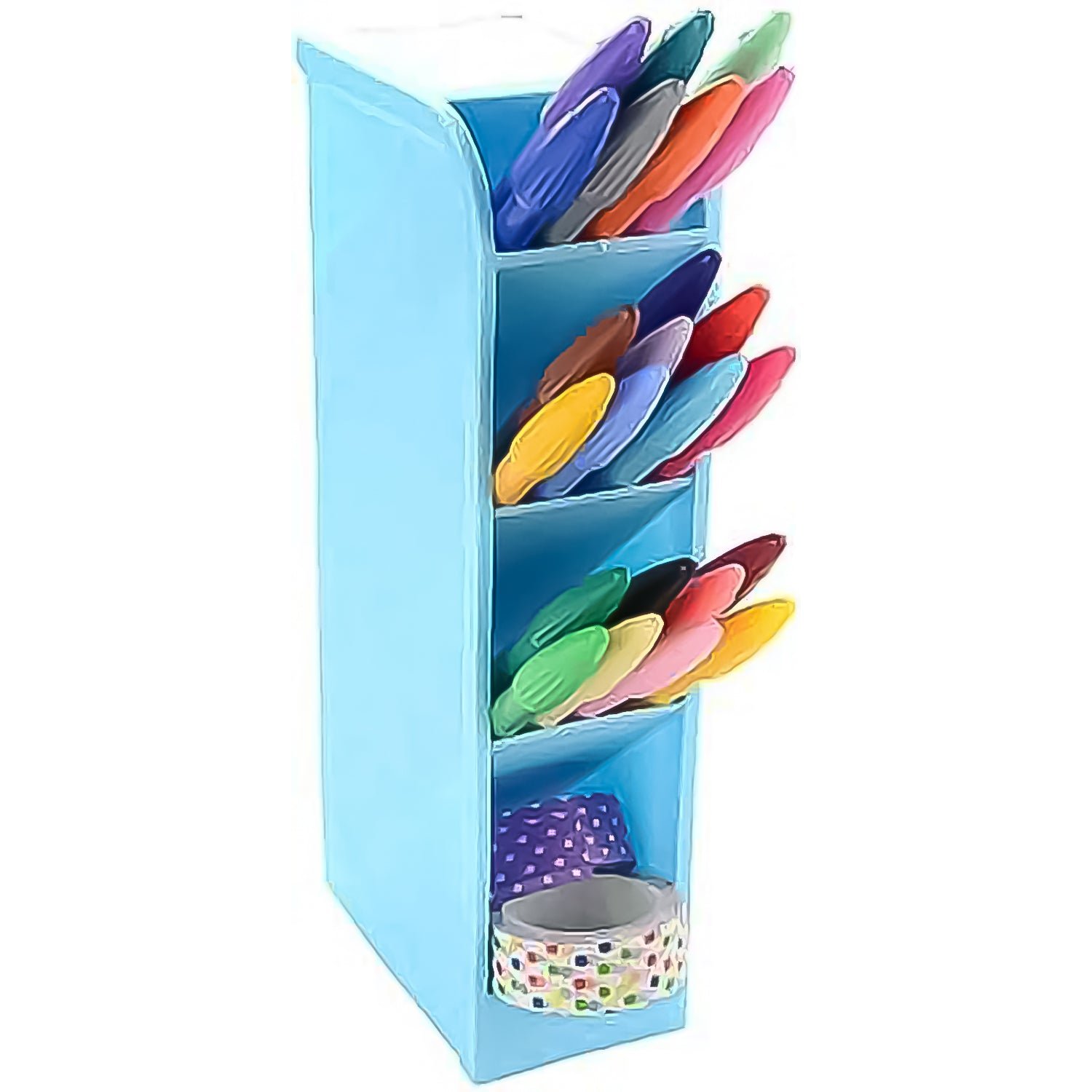 Desktop Pen Holder – 4 Comp. Stationery Organiser for Office | VoltDesk