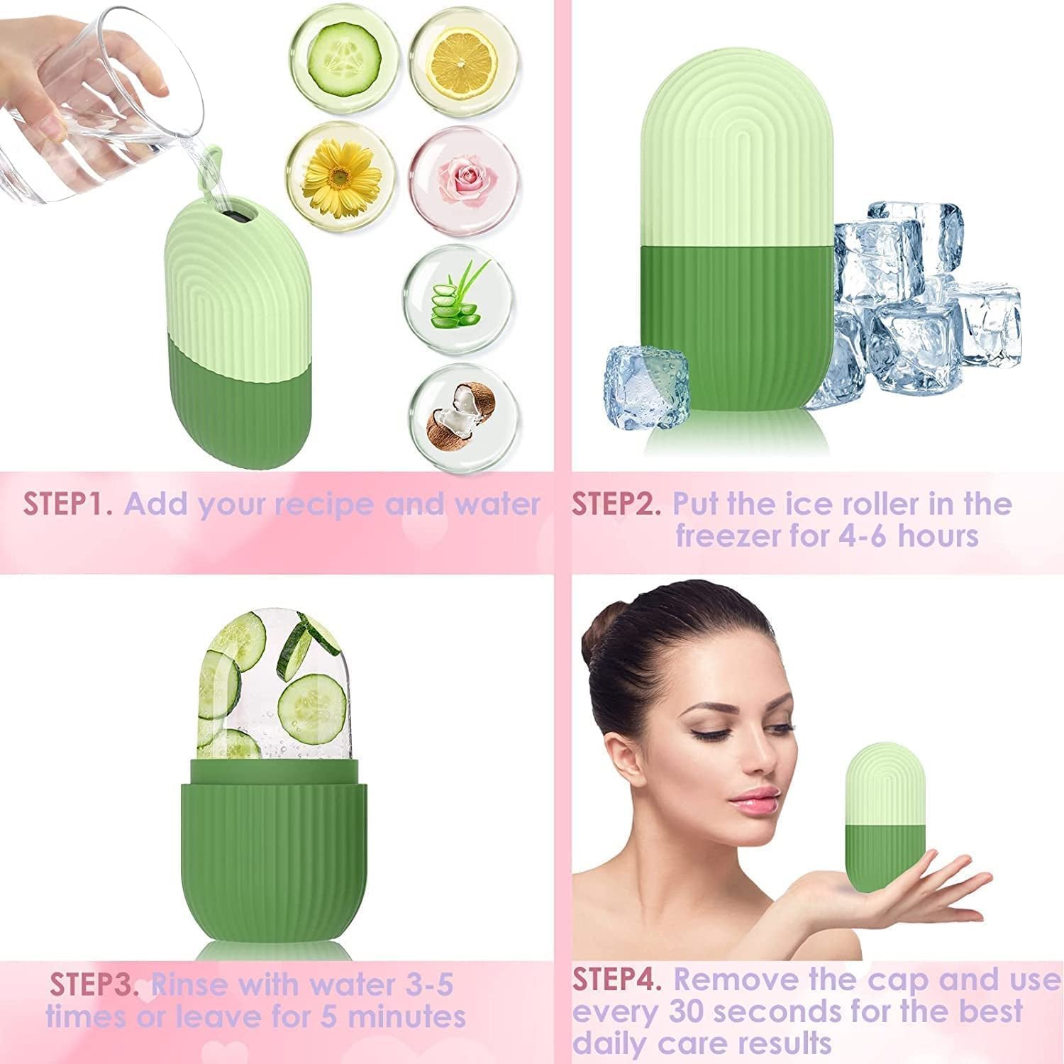 Ice Roller for Face – Reusable Facial Massager & Eye Relief | GlowForm