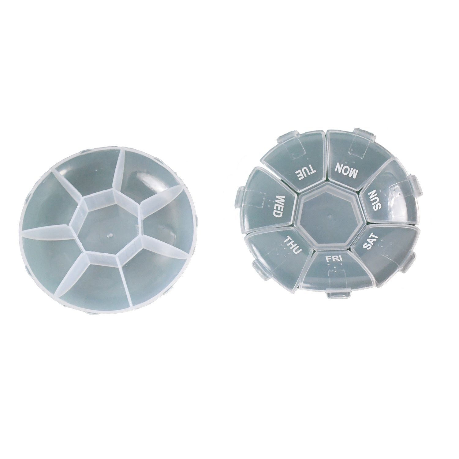 7-Sided Portable Pill Box – Compact Weekly Medicine Organizer