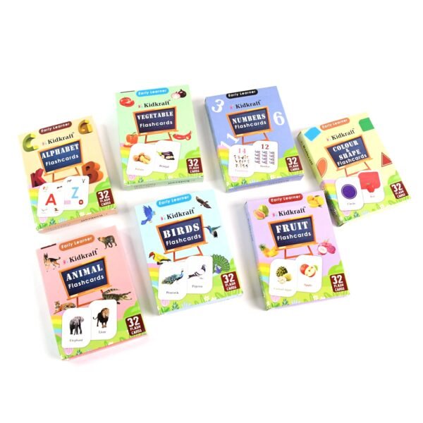 Early Learner Flashcard Set – 224 Durable Educational Cards