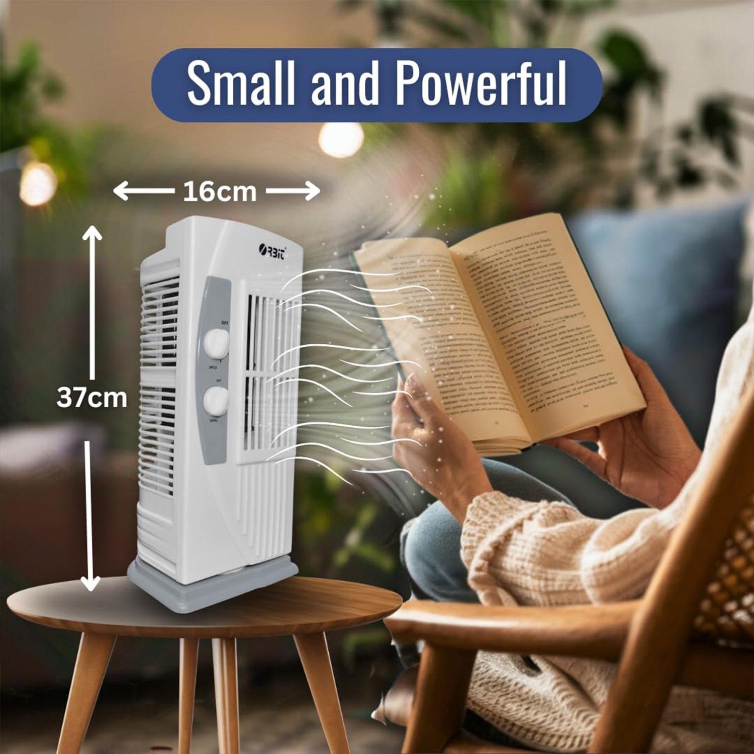 Orbit Micro Oscillating Tower Fan – Compact Adjustable Speed Fan