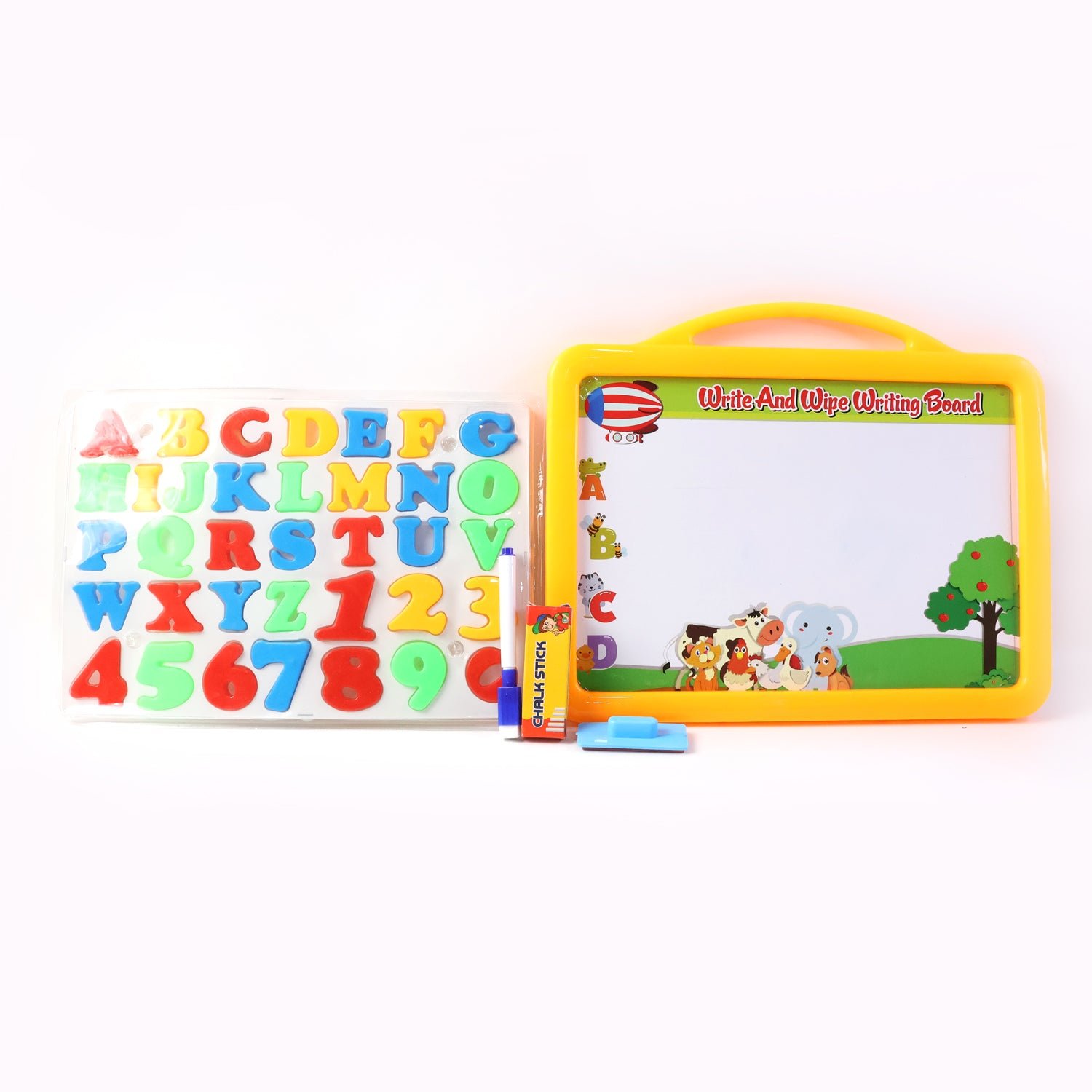 Kids Writing Board Set – Double-Sided Whiteboard & Blackboard