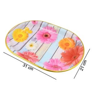 Plastic Serving Tray – Floral Design & BPA-Free | Indo Glow